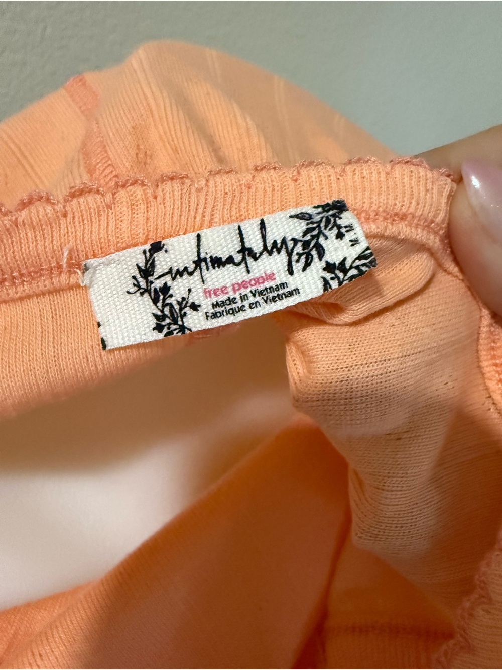Intimately Free People End Game Pointelle Tank Melon Orange - Picture 5 of 5